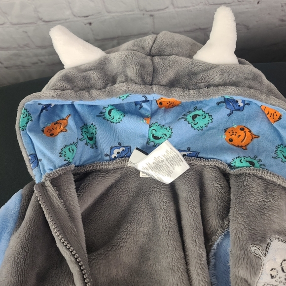 Mick Mack. Footie. Blue and Gray. 0-3 Months - Picture 6 of 10